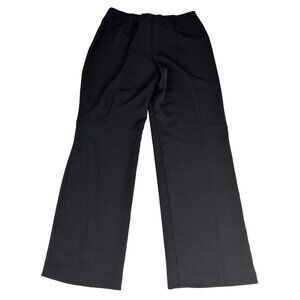NWT Nancy Bolen Wide Leg Dress Pants Women's 14 Black Side Zip Career Office